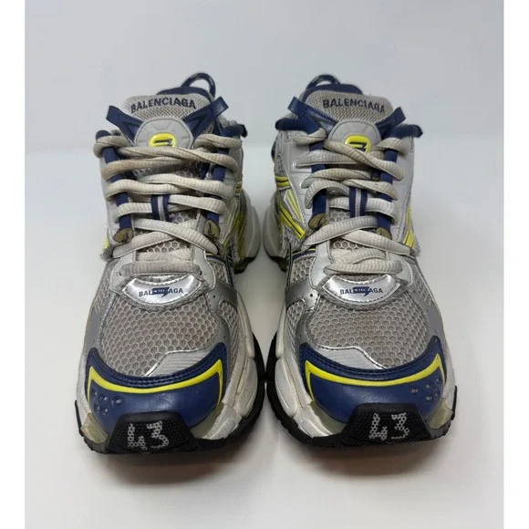 Balenciaga Runner Sneaker Blue/Yellow Size 10 US 43 EU - Picture 2 of 8